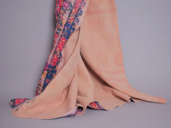 Kantha brodé main imprimé 