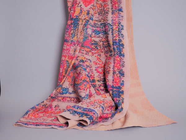 Kantha brodé main imprimé 