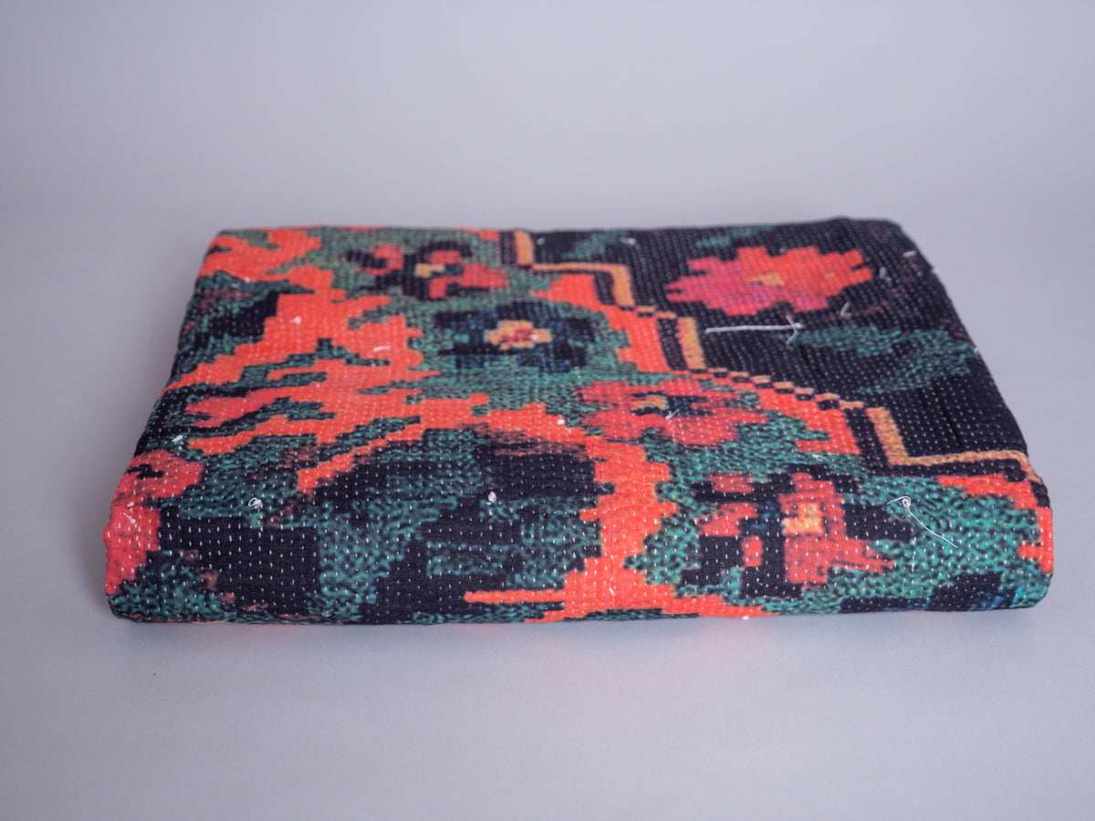 Kantha brodé main impression Bessarabian kilims. Image principale du produit