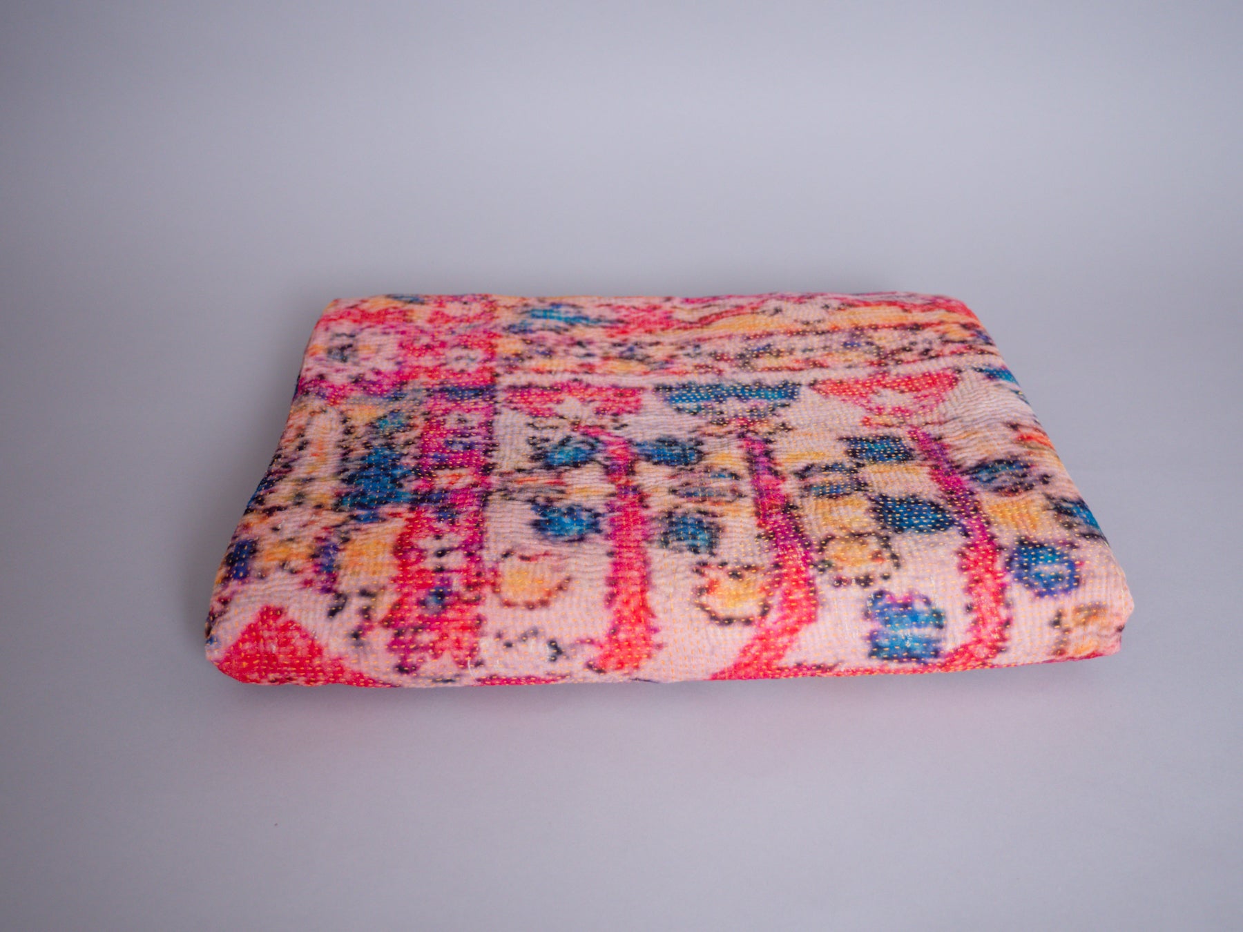 Kantha brodé main imprimé 