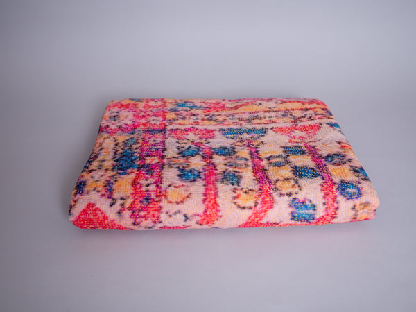 Kantha brodé main imprimé 