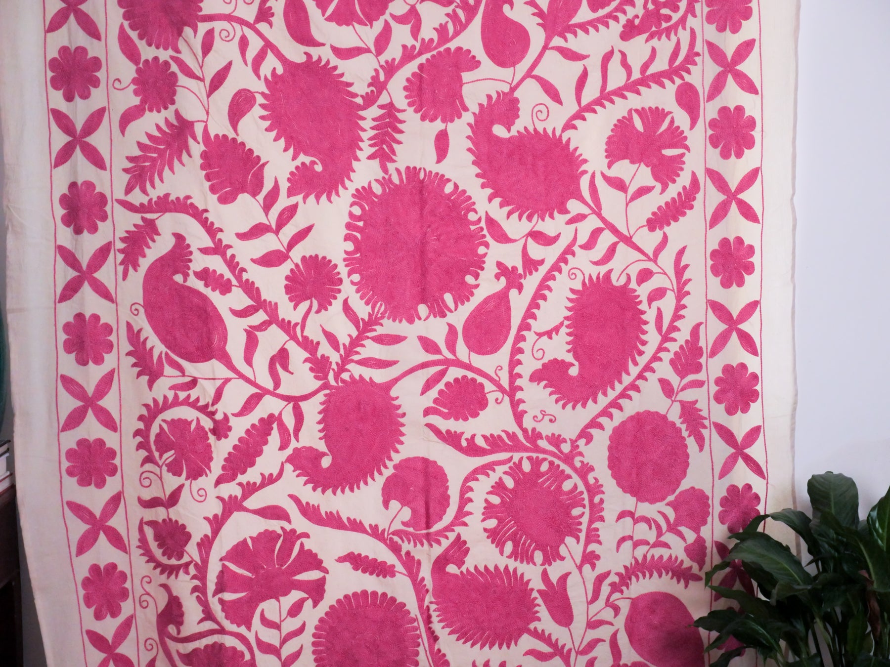 Contemporary Mochi Suzani rose.