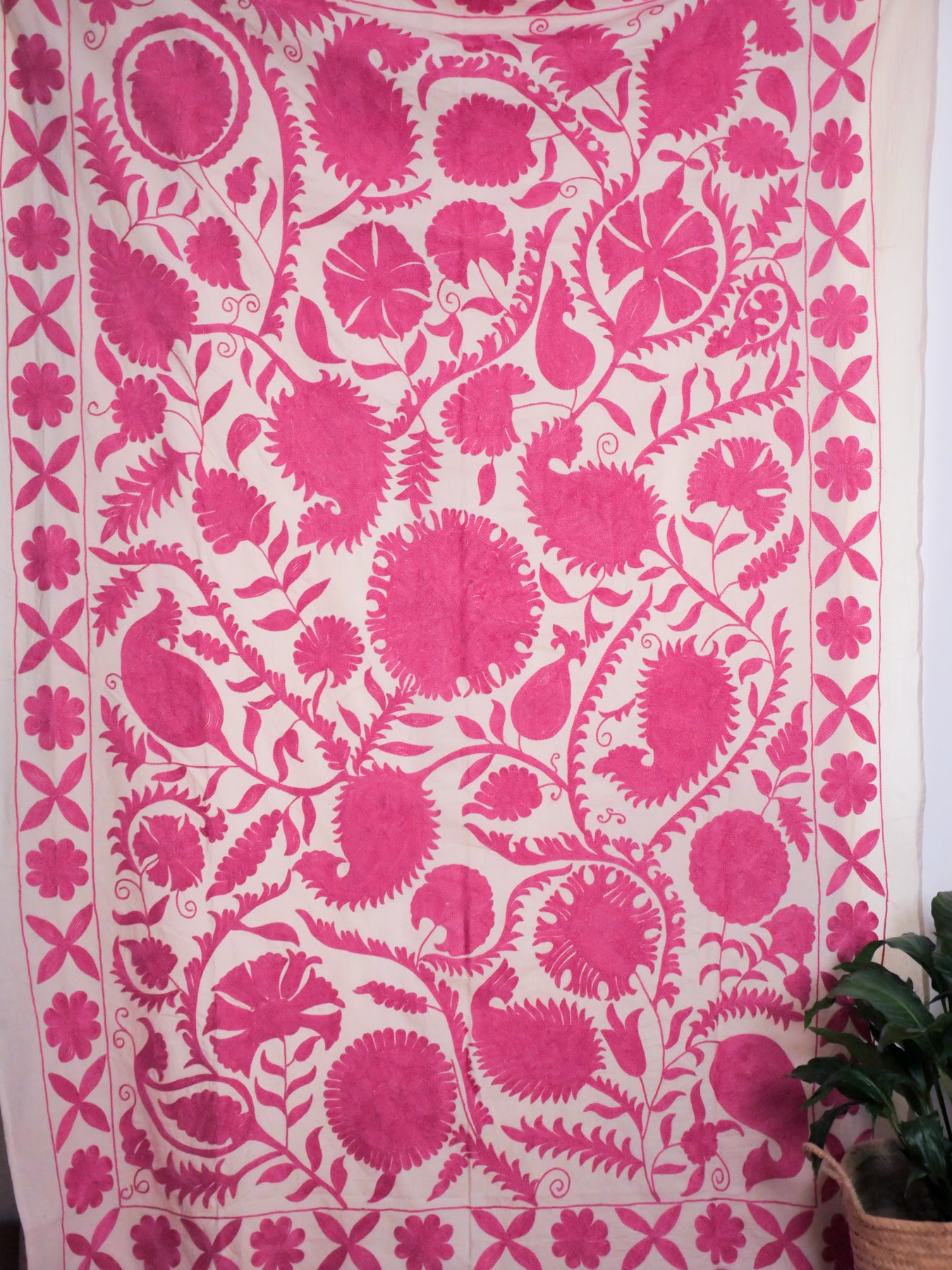 Contemporary Mochi Suzani rose.