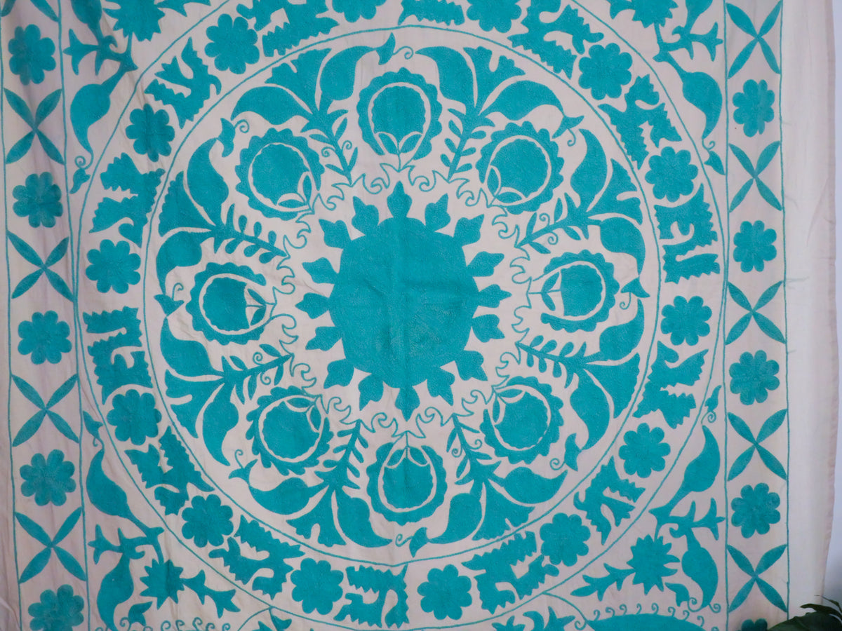 Contemporary Mochi Suzani turquoise.