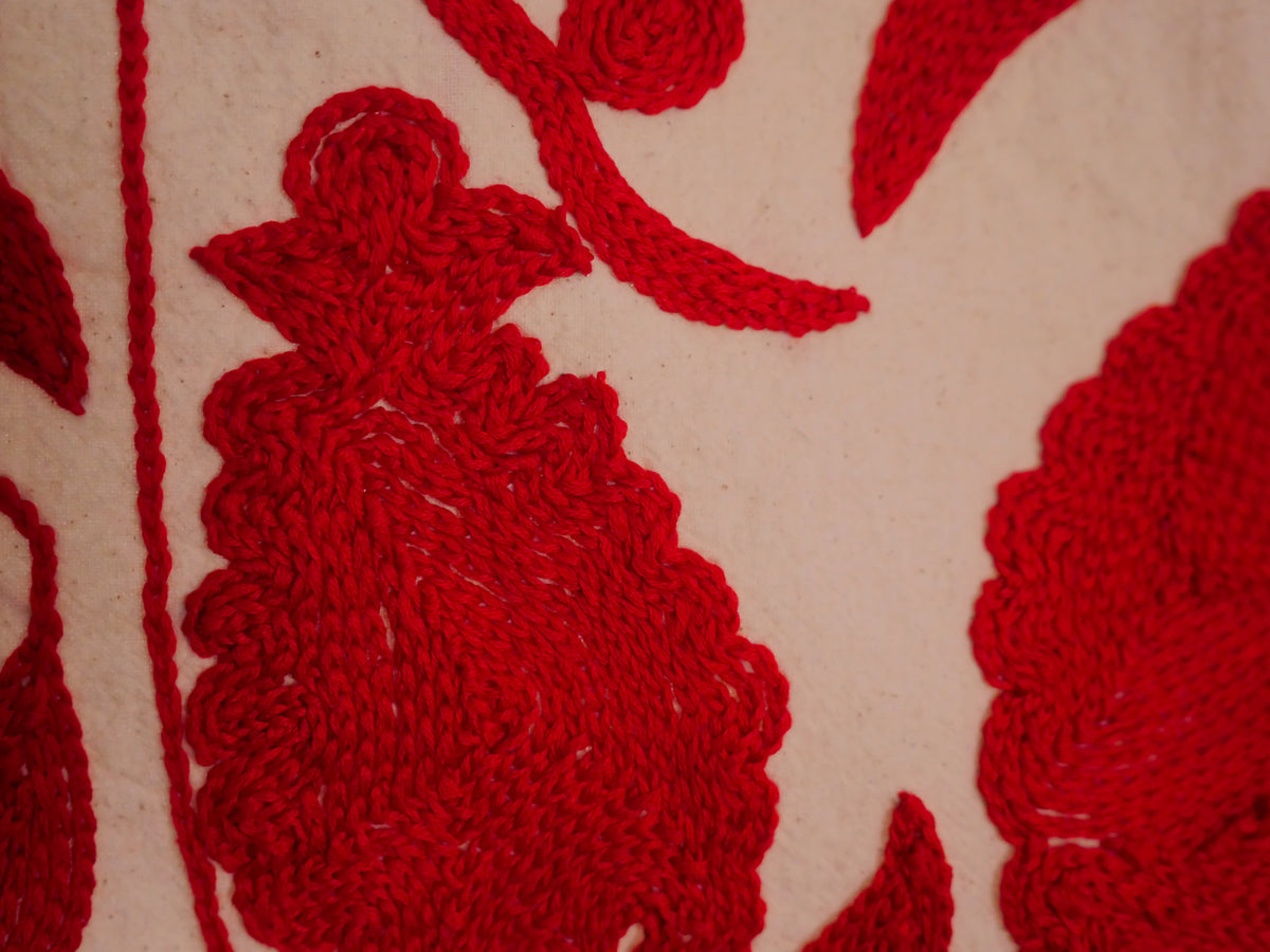 Contemporary Mochi Suzani Rouge