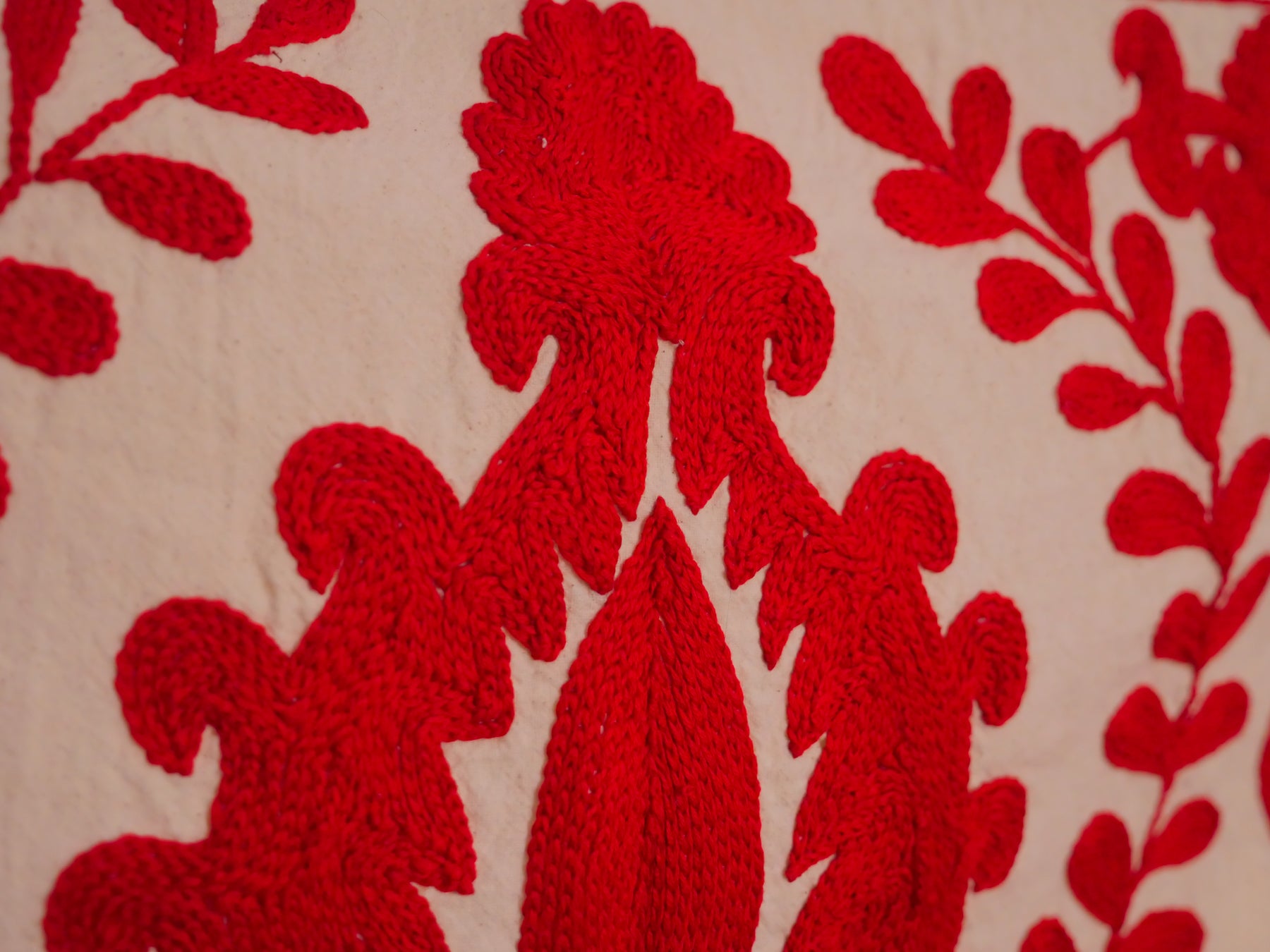Contemporary Mochi Suzani Rouge
