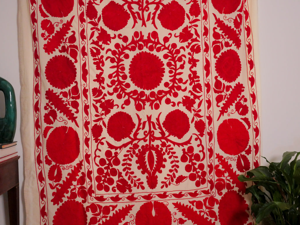 Contemporary Mochi Suzani Rouge