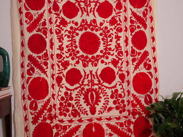 Contemporary Mochi Suzani Rouge