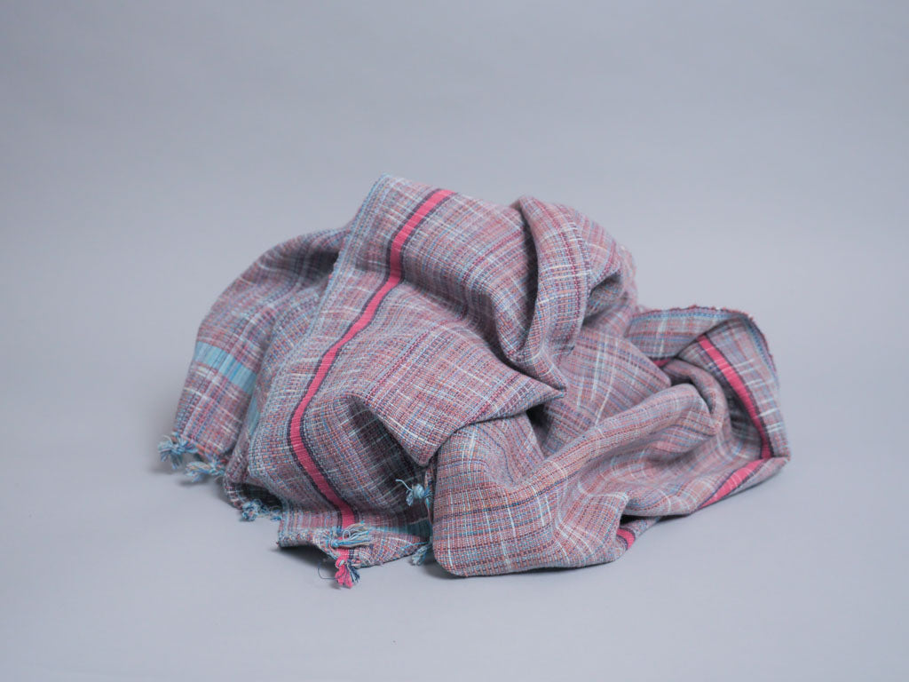 Serviette en coton tissée à la main, Dusk. Tissage en fils mélangés.
