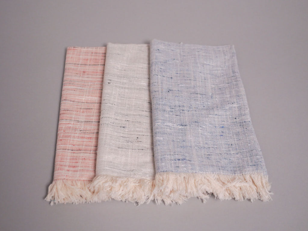Set de 4 serviettes en pur coton tissées à la main artisanalement