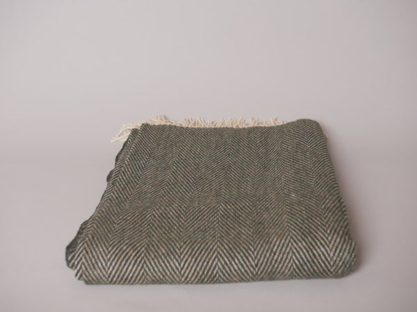 Plaid en laine doux, khaki