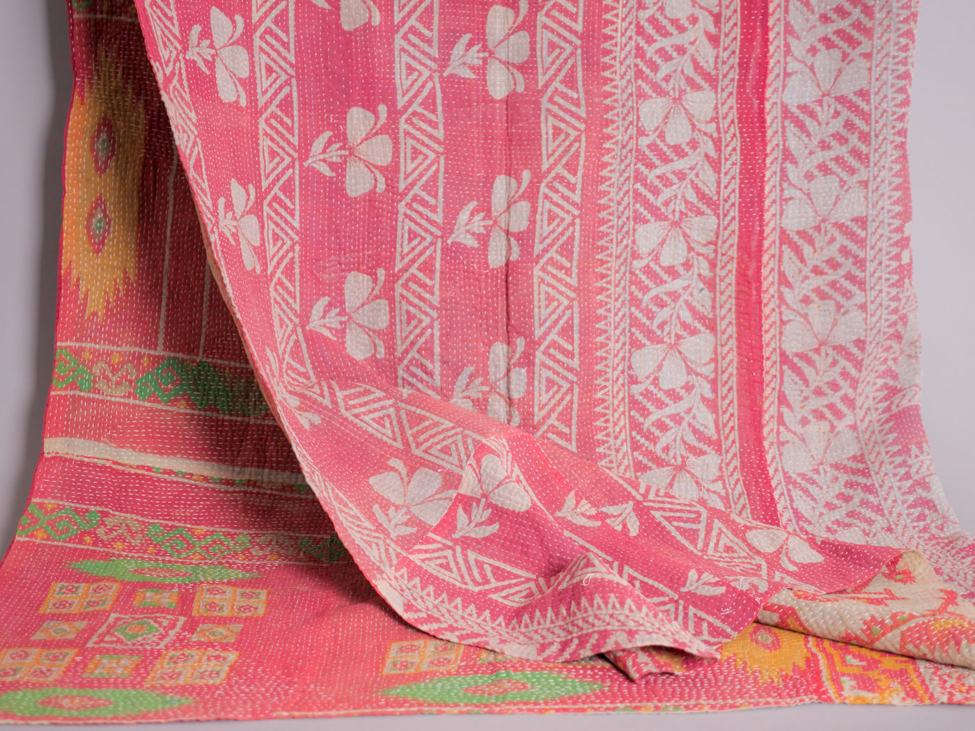 Pink dusk kantha