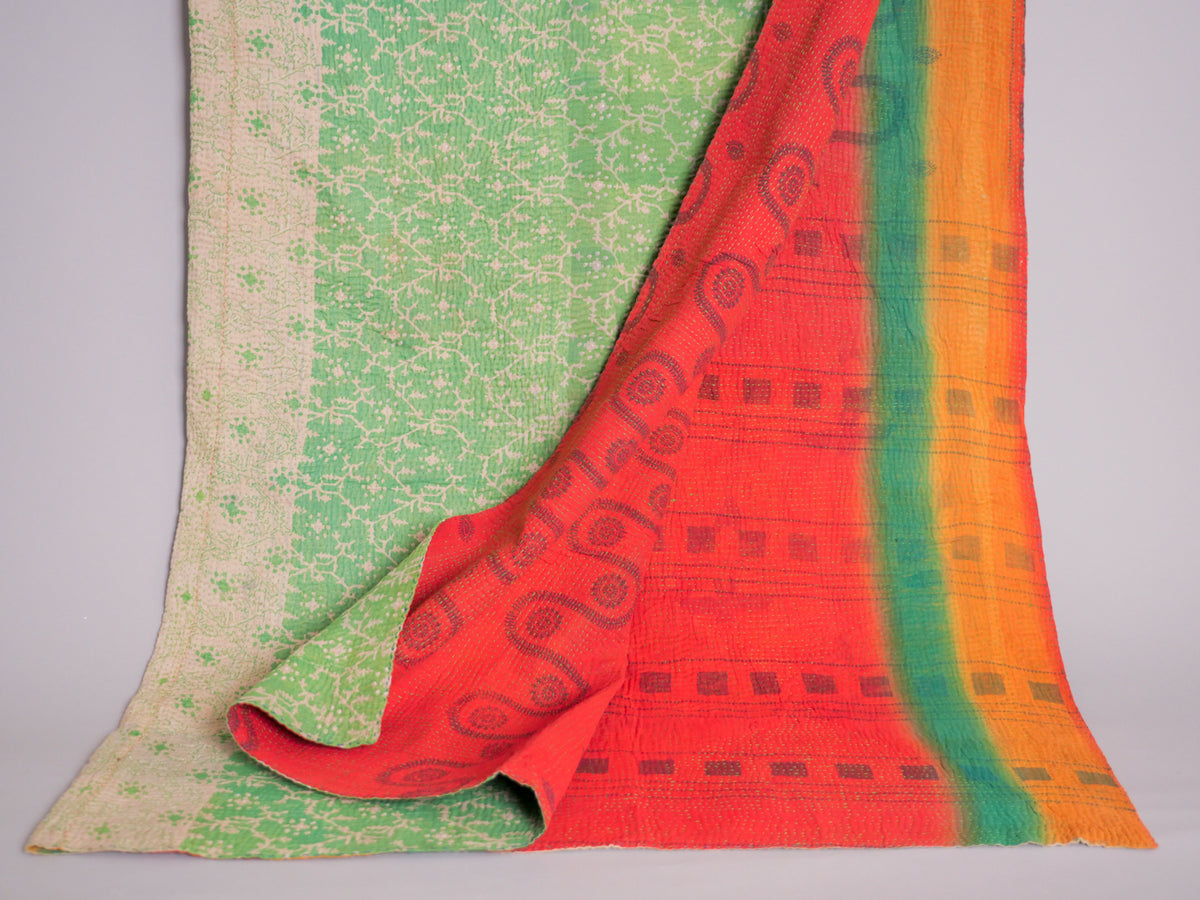 Spring grass kantha