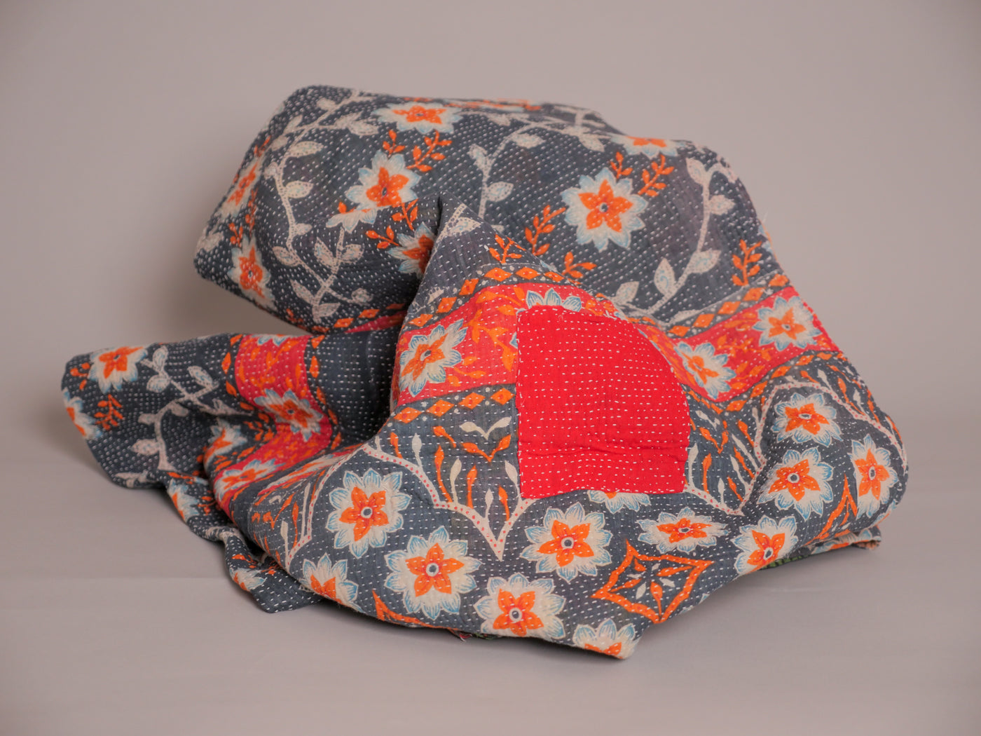 Vintage Kantha Forget Me Nots