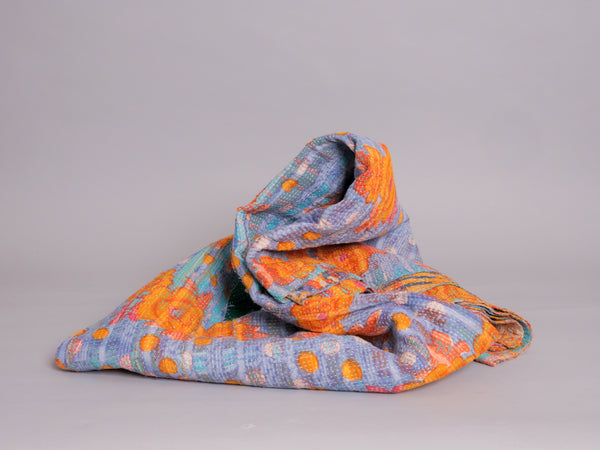Couvre-lit Kantha Vintage en Coton Recyclé  No.100 "Clementine Rose"