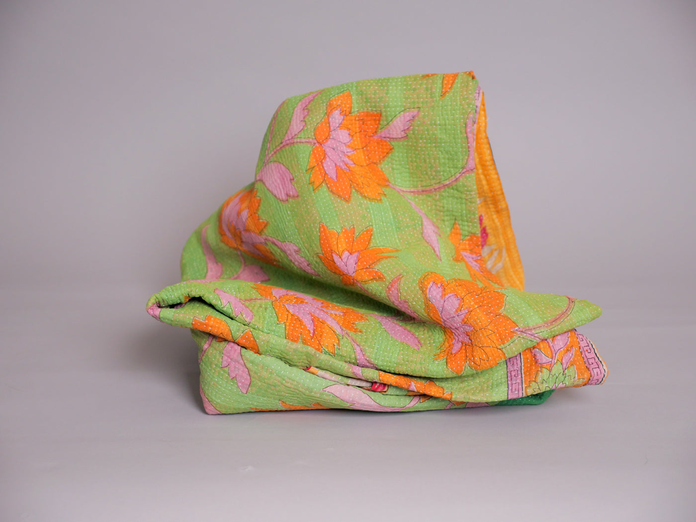 Party peonies kantha
