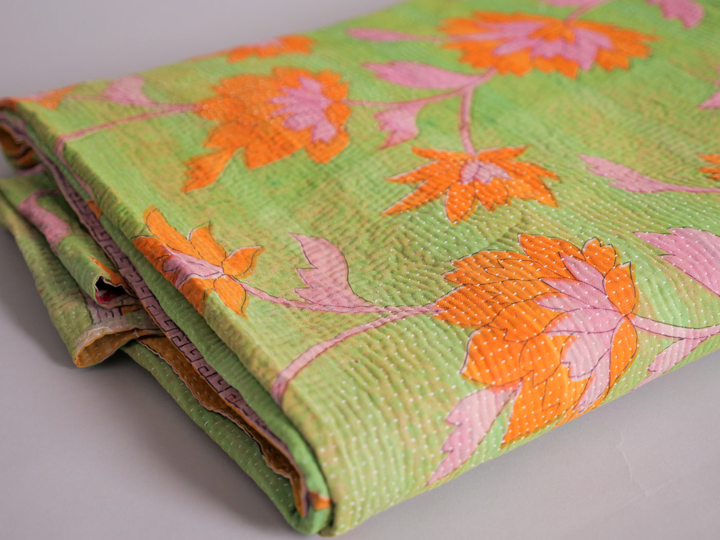 Party peonies kantha