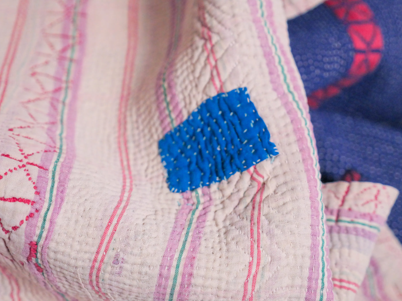 Vintage Kantha Brodé Main