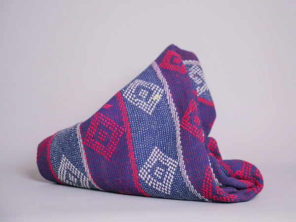 Couvre-lit Kantha Vintage en Coton Recyclé  No.122 "Regal Diamonds"