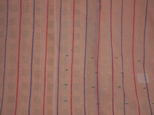 Couvre-lit Kantha Vintage en Coton Recyclé  No.120 "Blue Bandhani"