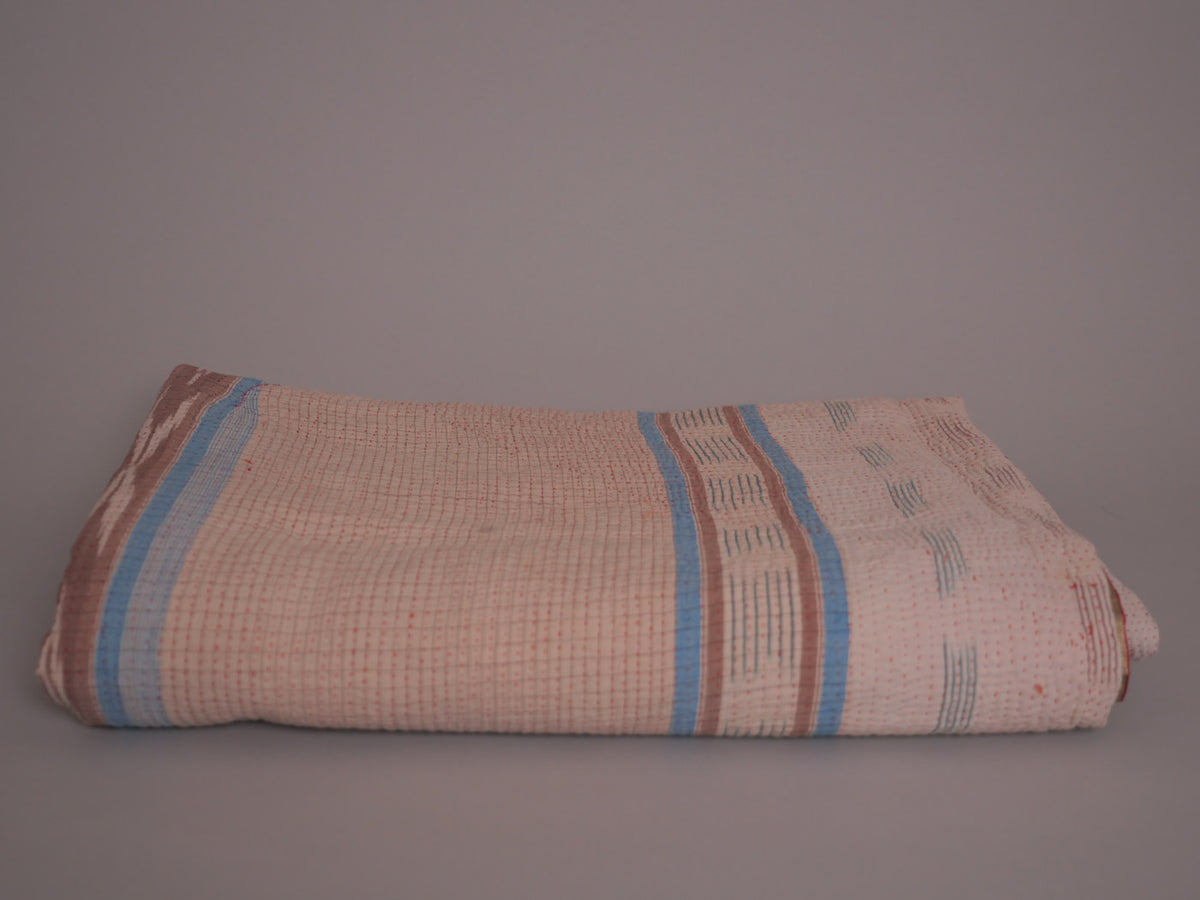 Couvre-lit Kantha Vintage en Coton Recyclé
