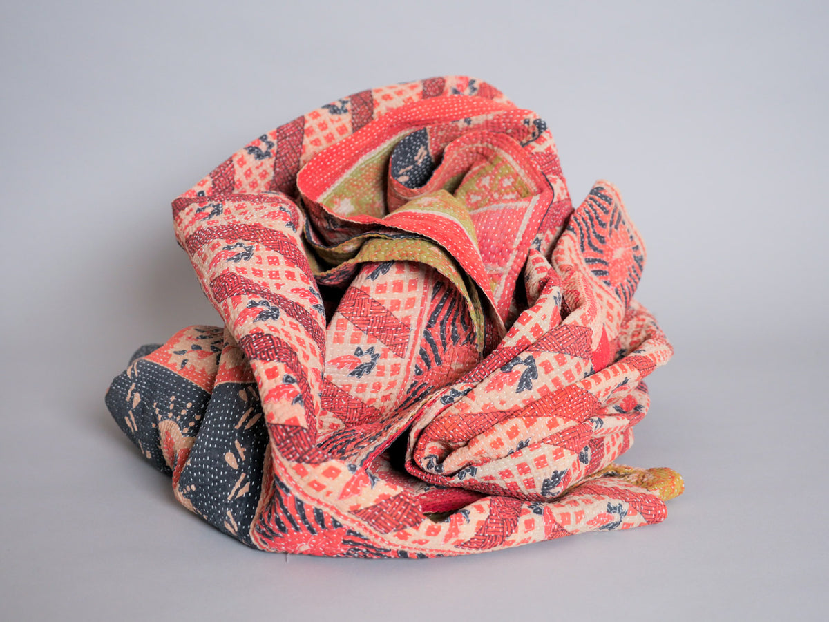 Plaid kantha en coton