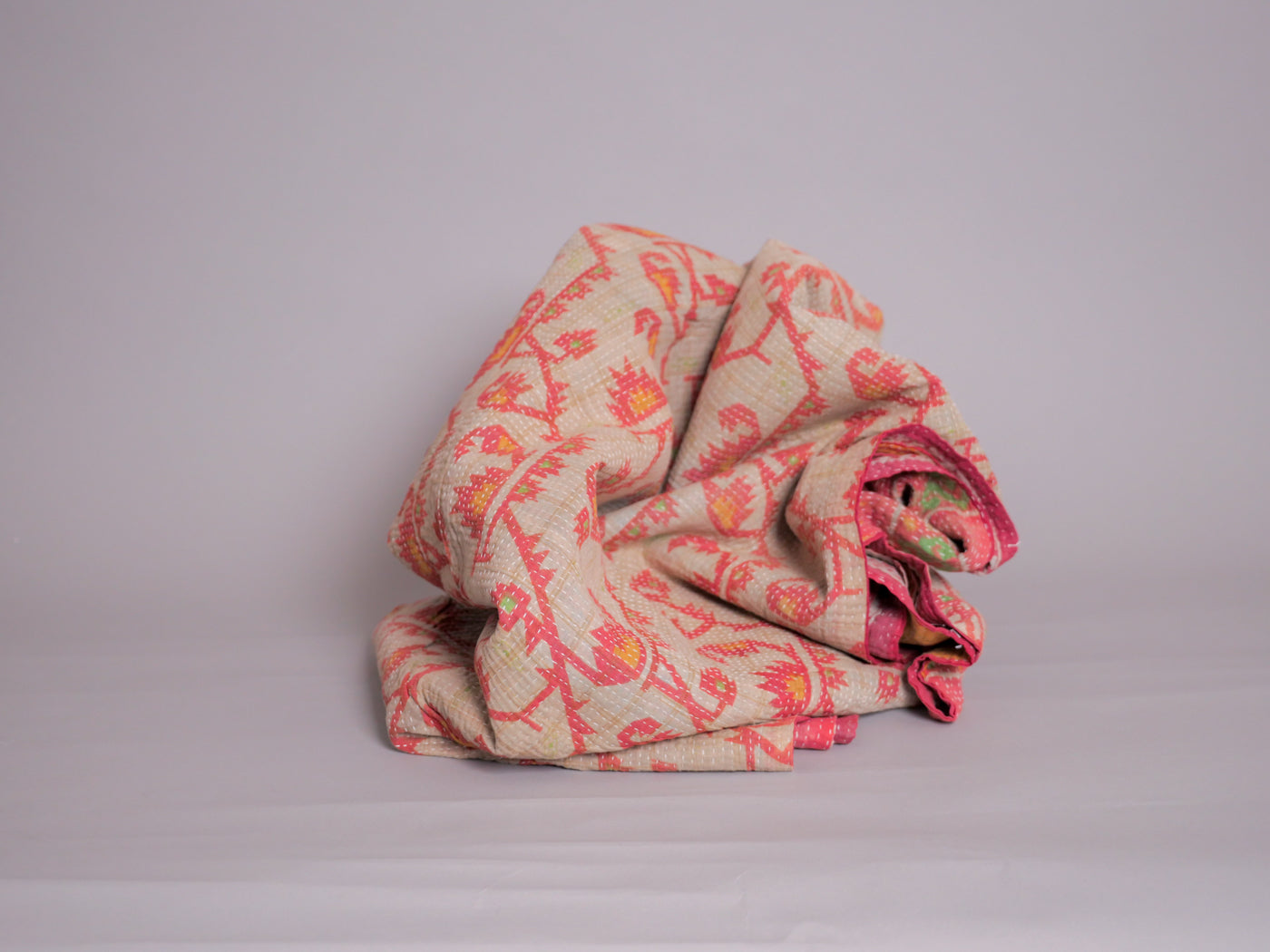 Pink dusk kantha