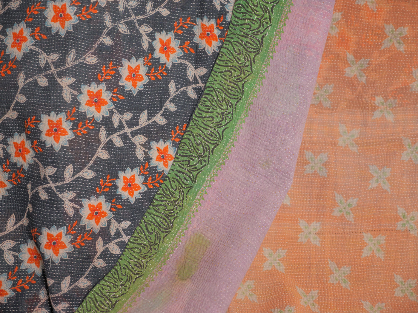Vintage Kantha Forget Me Nots