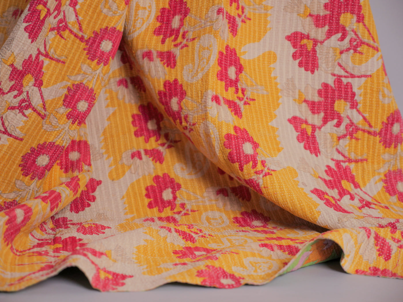 Party peonies kantha