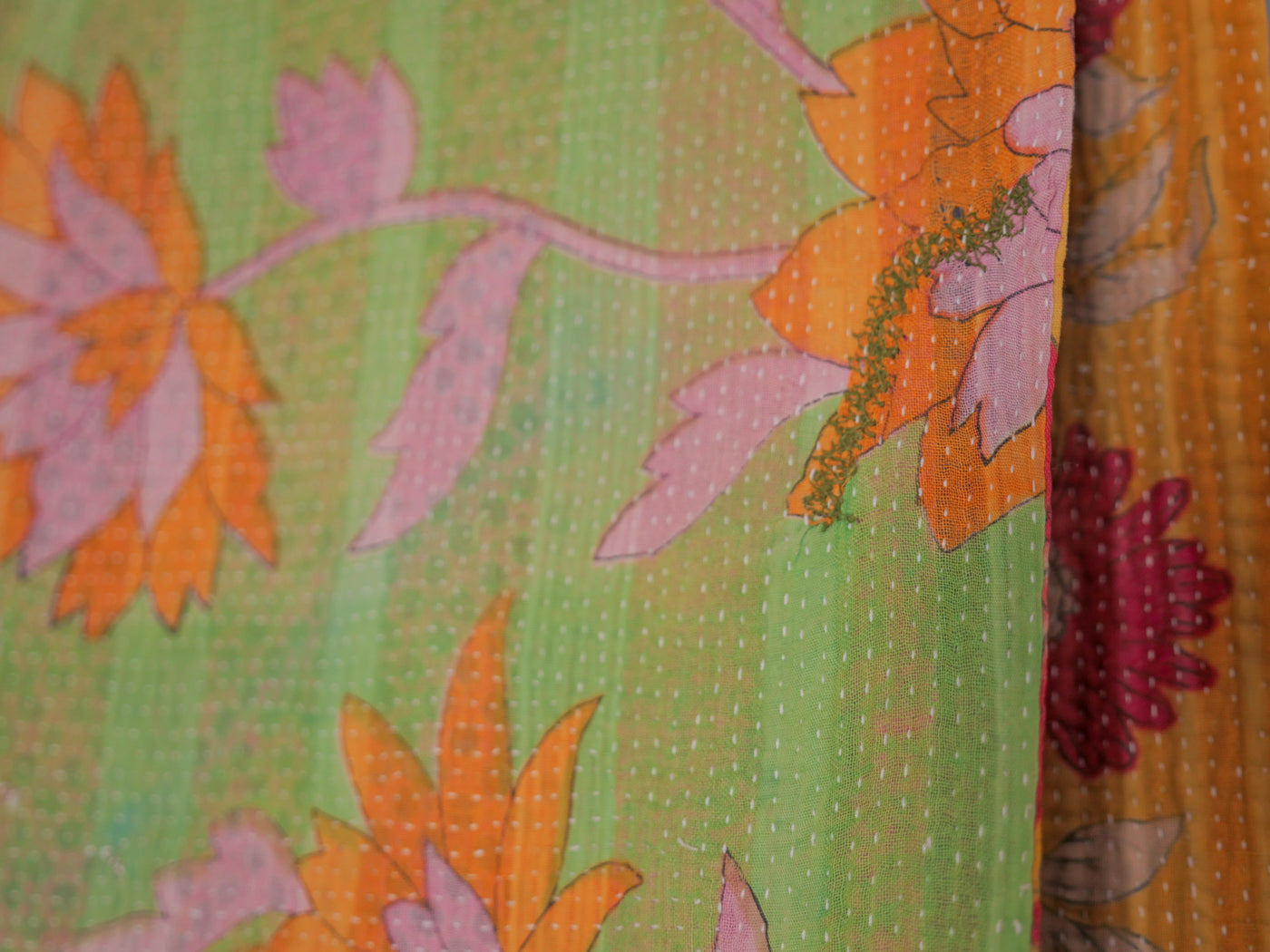 Party peonies kantha