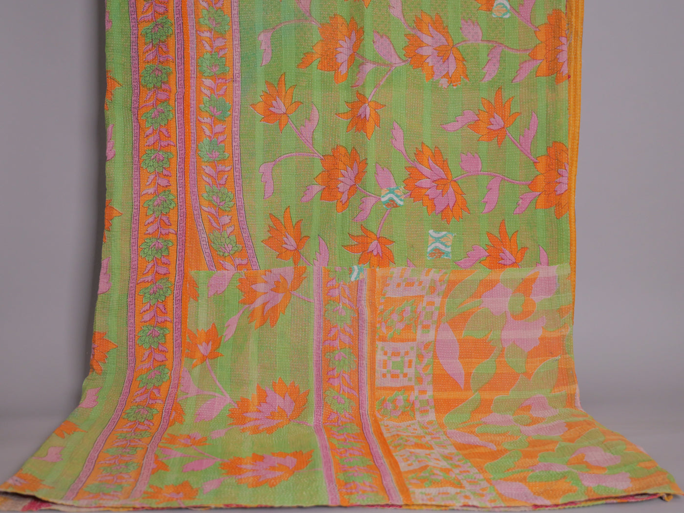 Party peonies kantha