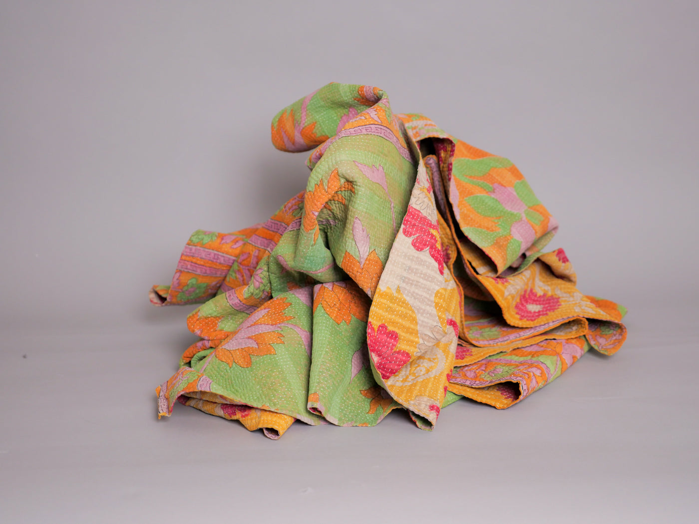 Party peonies kantha