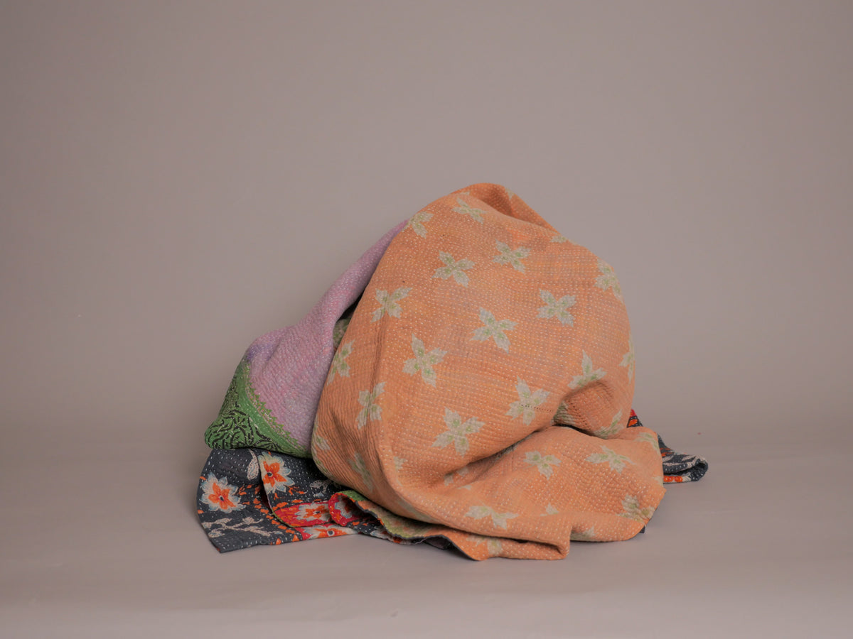 Vintage Kantha Forget Me Nots