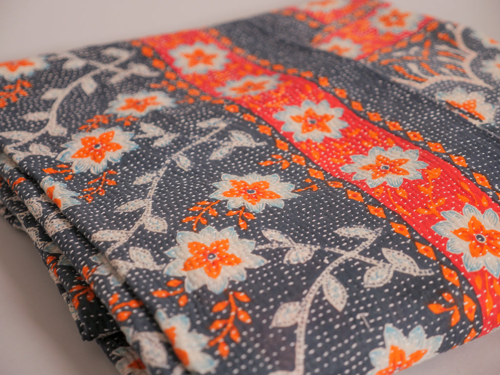 Vintage Kantha Forget Me Nots