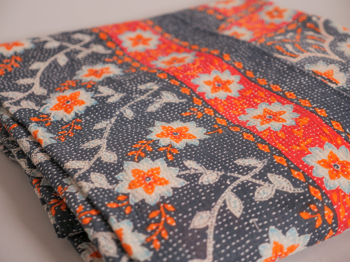 Vintage Kantha Forget Me Nots