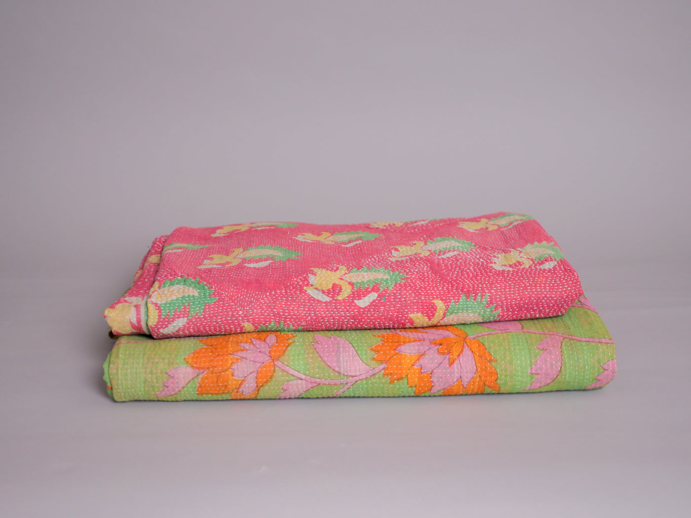 Party peonies kantha