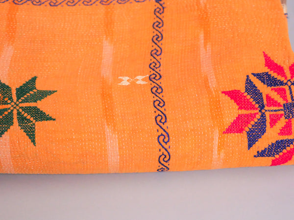 Couvre-lit Kantha Vintage en Coton Recyclé  No.118 "Turmeric"