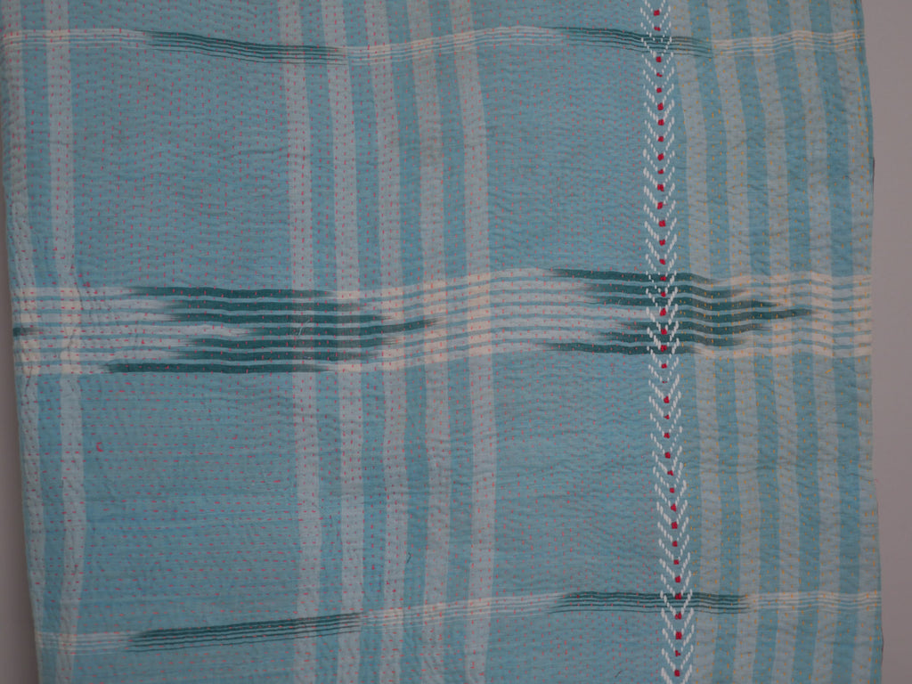 Vintage Kantha couvre it, brodé main