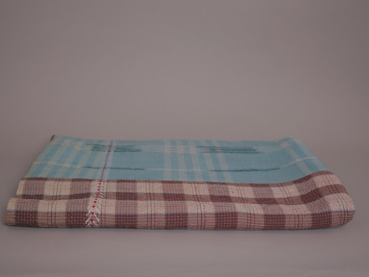 Vintage Kantha couvre it, brodé main