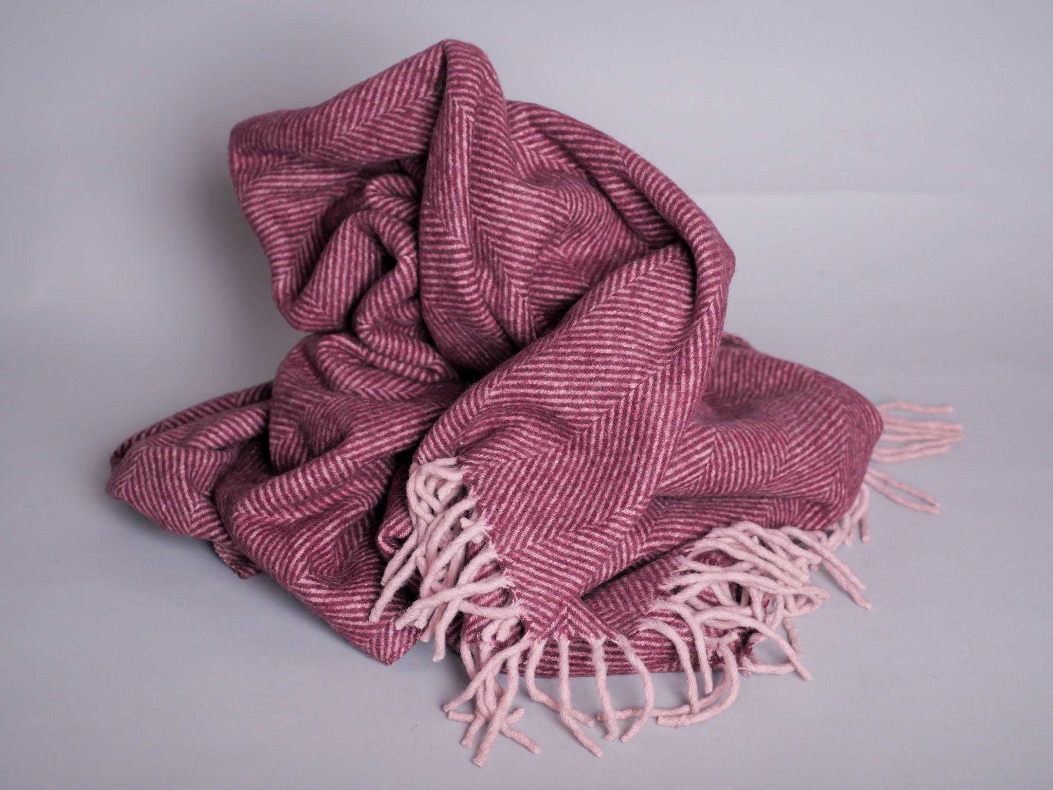 Plaid en laine tissé main