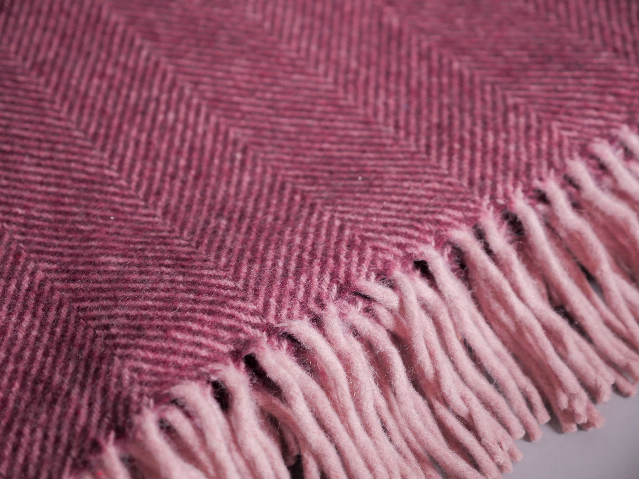 Plaid en laine tissé main
