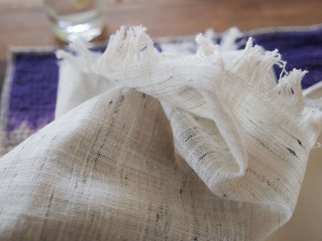 Set de 4 serviettes en pur coton tissées à la main artisanalement Image secondaire du produit