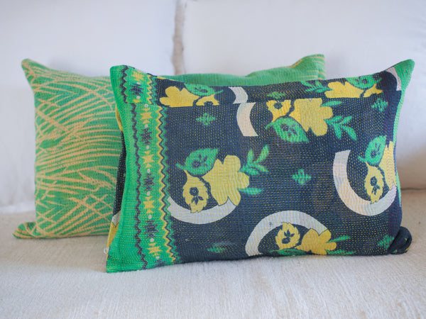 Housse de coussin kantha