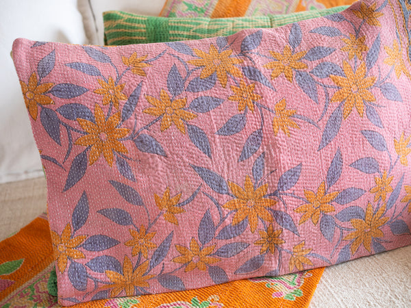 Housse de coussin kantha