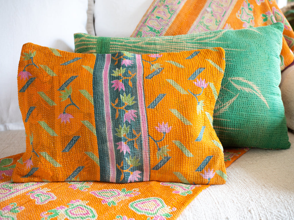 Kantha coussin vintage