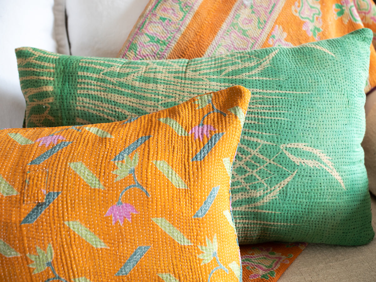 Clementine,  Kantha Vintage housse de coussin
