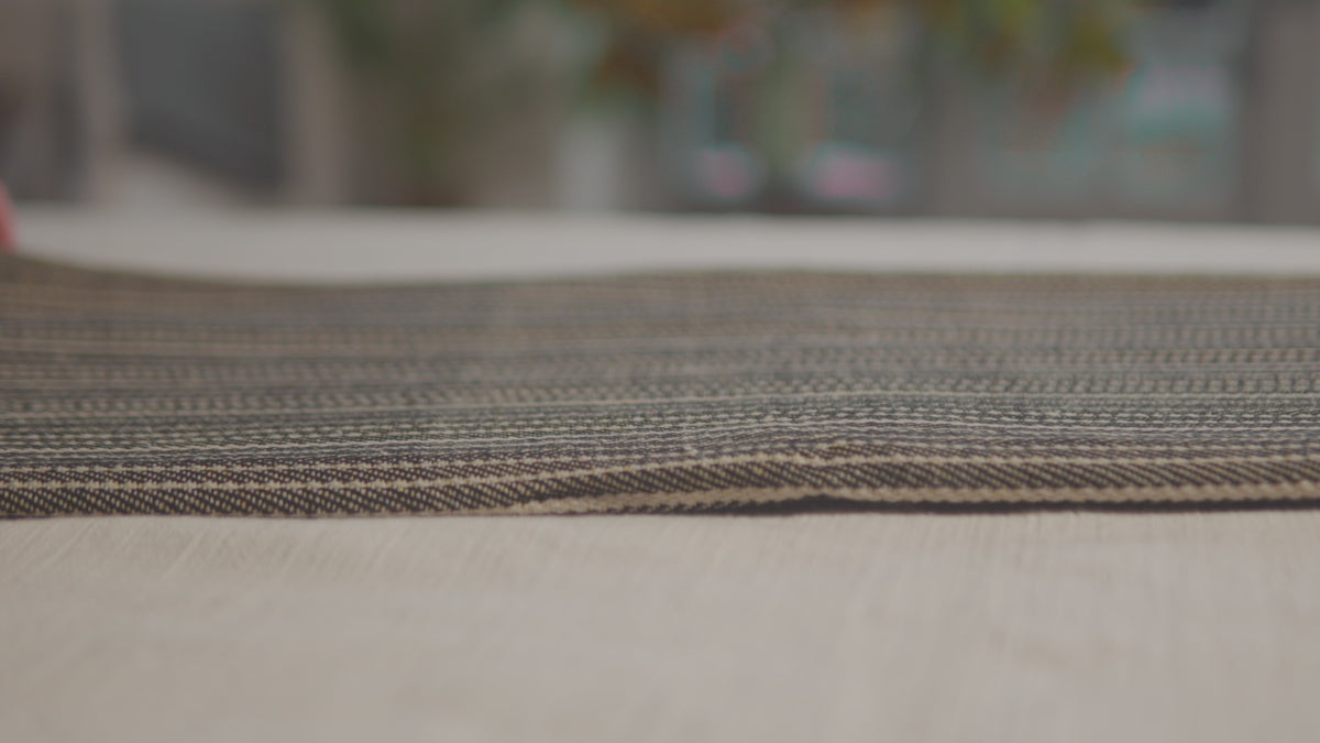 Plaid couverture rayure coton tissées main, No.3