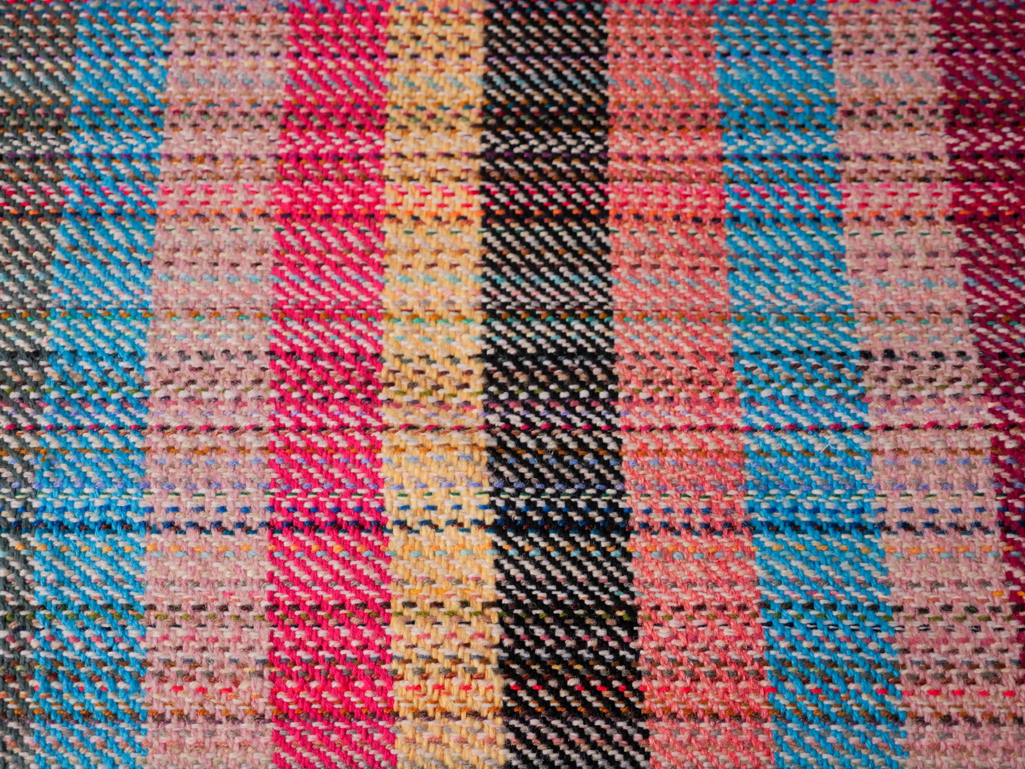 Couverture khadi, tissé main en laine recyclé  No.331 Image secondaire du produit