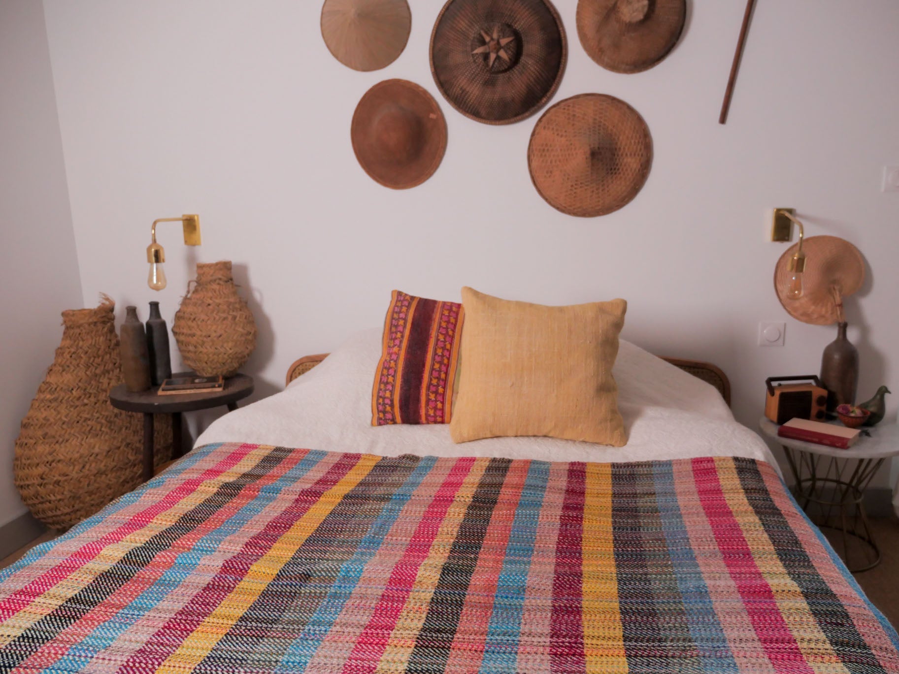 Recycled hand woven throw