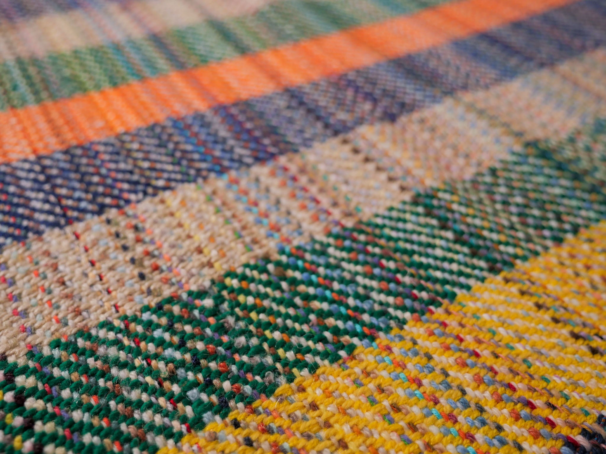 recycled_wool_blankets_green & orange